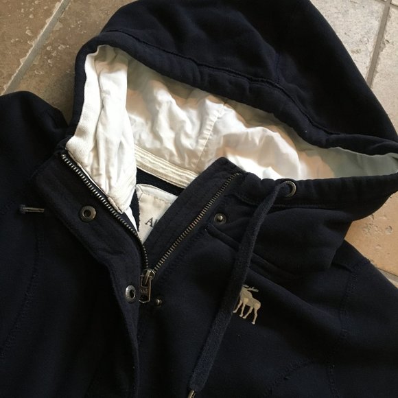 Abercrombie & Fitch Navy Button-up Hoodie - Picture 2 of 7